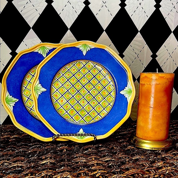 Pair of Pfaltzgraff Villa della Luna Luncheon Plates – Hand-Painted - Picture 8 of 8